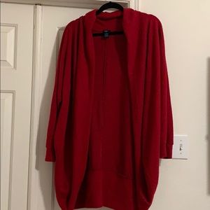 Burgundy cardigan 1X